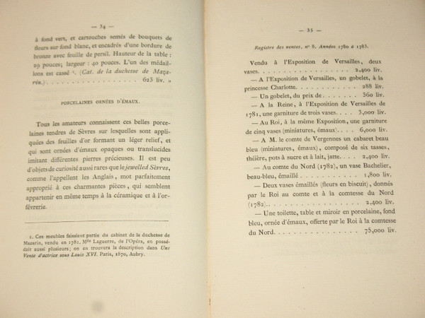 Les porcelaines de Sèvres de Mme du Barry Les mémoires de la manufacture par C. Davillier