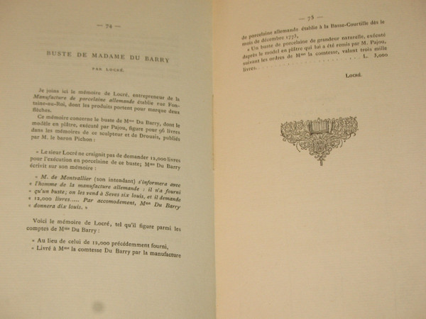 Les porcelaines de Sèvres de Mme du Barry Les mémoires de la manufacture par C. Davillier