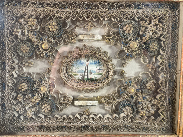 Paperolles reliquary - Jacob's ladder - early 18th century