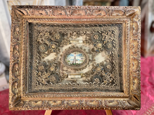 Paperolles reliquary - Jacob's ladder - early 18th century
