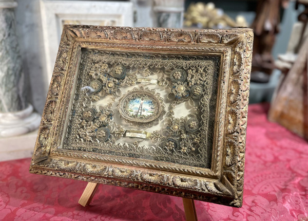 Paperolles reliquary - Jacob's ladder - early 18th century