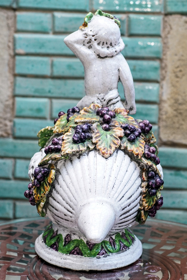 BACCHUS, glazed ceramic, center table