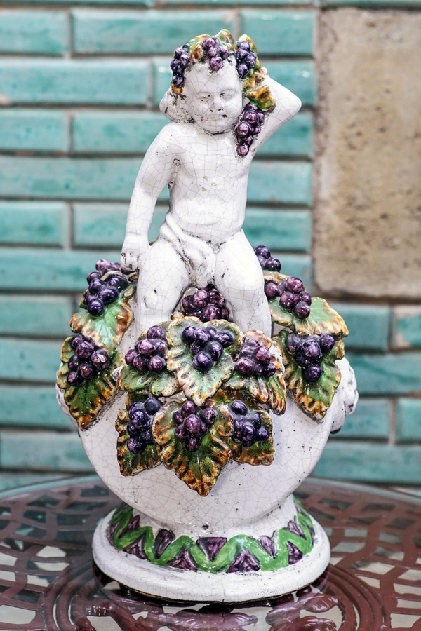 BACCHUS, glazed ceramic, center table