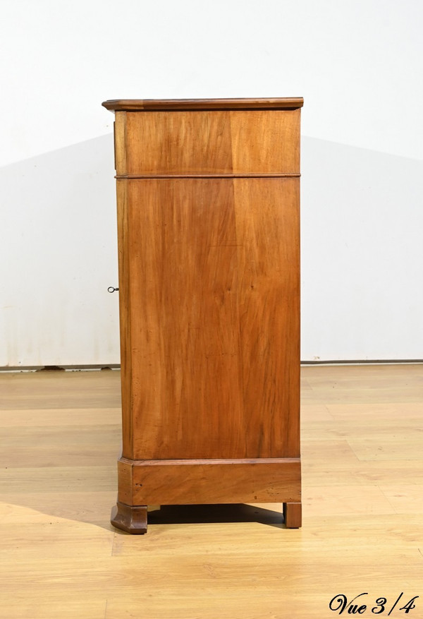 Piccola Credenza a 3 Ante in Noce – Fine XIX Secolo