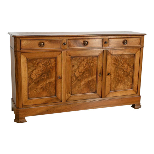 Small Sideboard with 3 Doors in Walnut – Late 19th Century