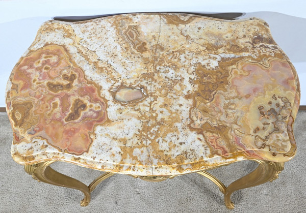 Petite Table de Milieu en Bois Doré, style Louis XV – Fin XIXe