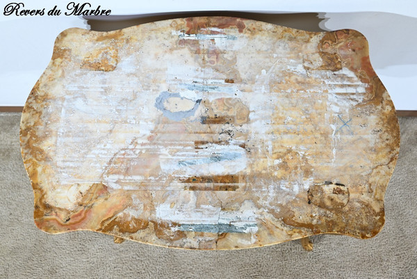 Petite Table de Milieu en Bois Doré, style Louis XV – Fin XIXe