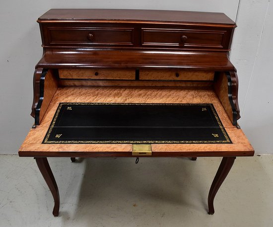 Piccola Scrivania Cubana in Mogano, Periodo Napoleone III - Metà XIX Secolo