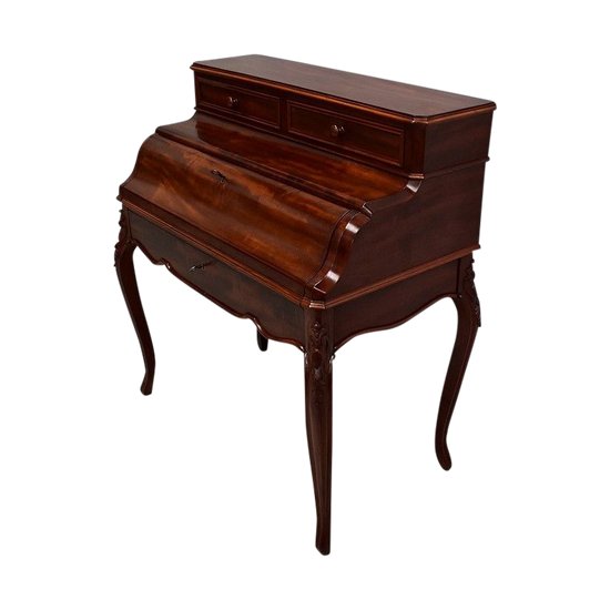  Small Cuban Mahogany Desk, Napoleon III Period - Mid 19th Century