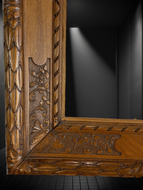 19TH CENTURY SOLID WALNUT FRAME FOR PAINTING 58 CM X 46.5 CM