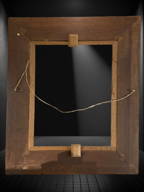 19TH CENTURY SOLID WALNUT FRAME FOR PAINTING 58 CM X 46.5 CM
