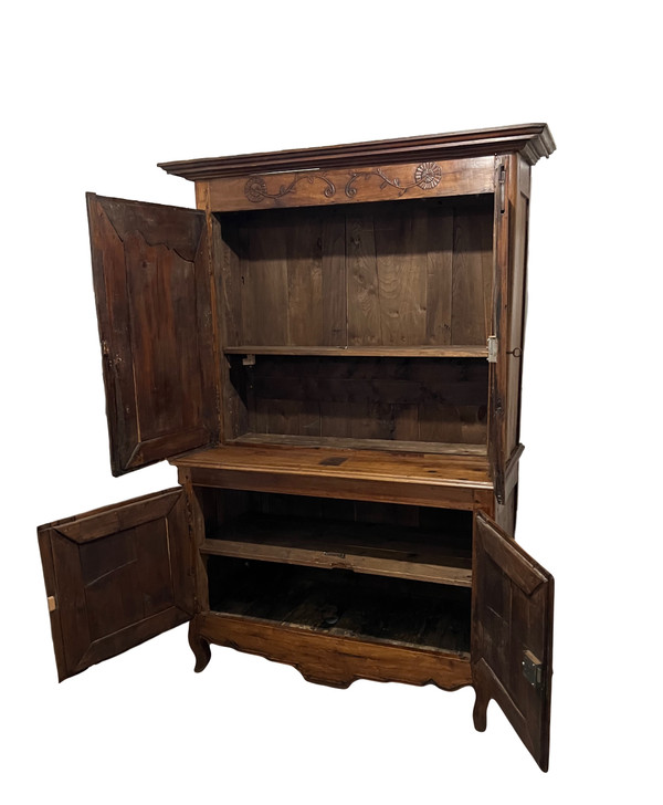Bauernhaus-Sideboard aus dem 18. Jahrhundert aus Walnussholz