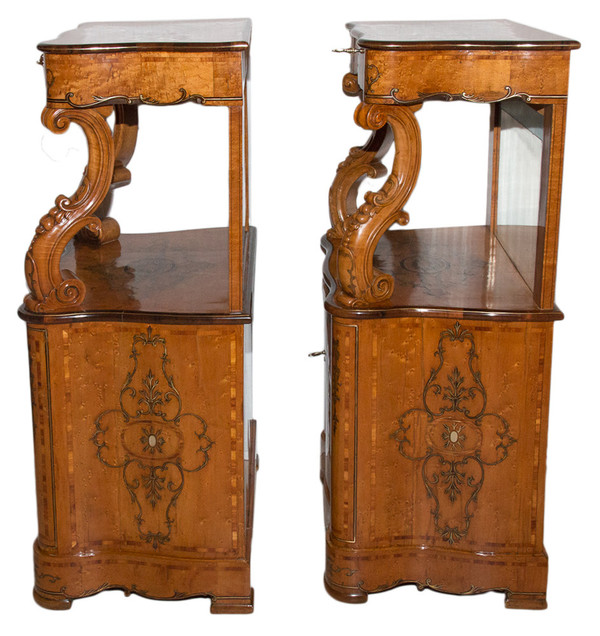 Paire De Meubles d'Appui Siciliens milieu XIXe