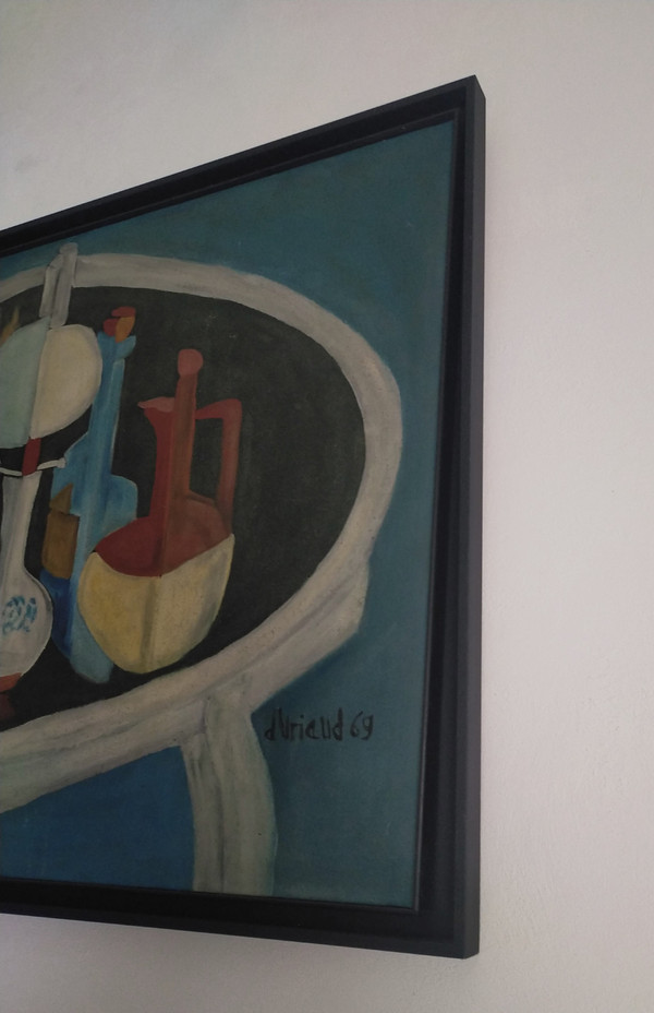 Christian Duriaud (1944) Großes Ölgemälde auf Leinwand Stillleben mit Rosen 69