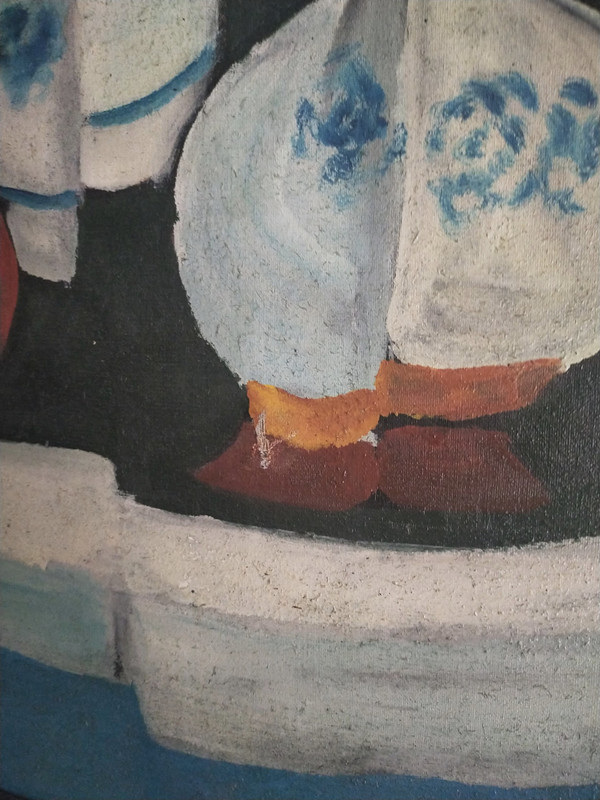 Christian Duriaud (1944) Großes Ölgemälde auf Leinwand Stillleben mit Rosen 69