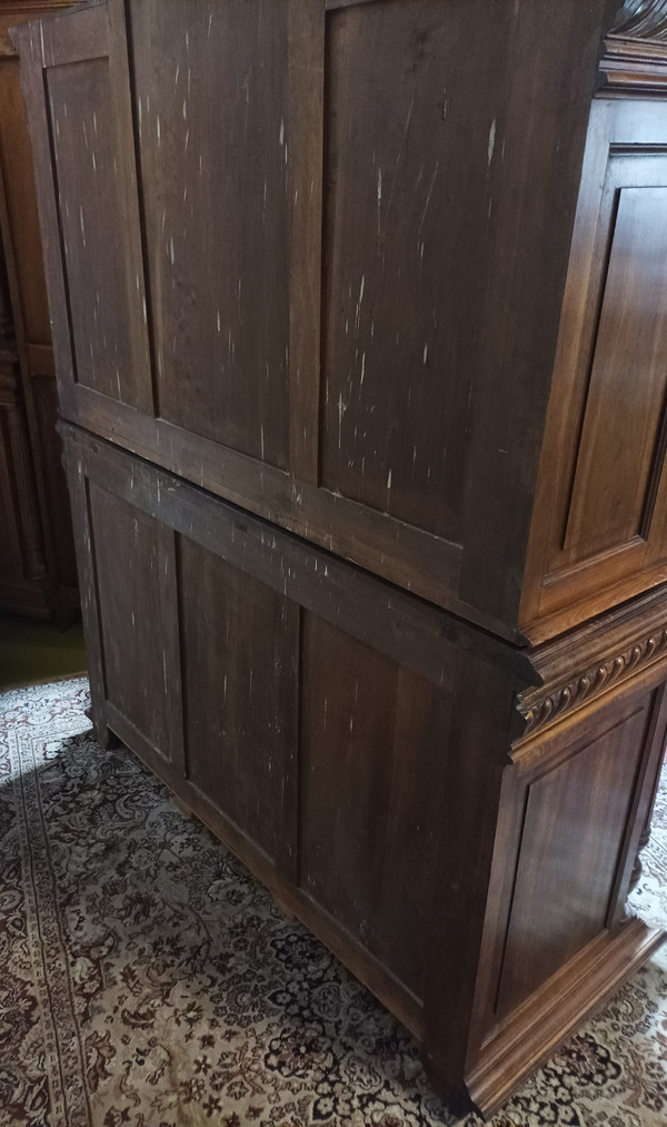 Renaissance two-body sideboard in walnut