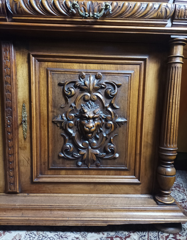 Renaissance two-body sideboard in walnut