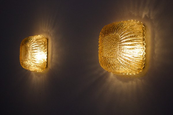 „Bonbonnière“-Wandleuchten im Barovier & Toso-Stil