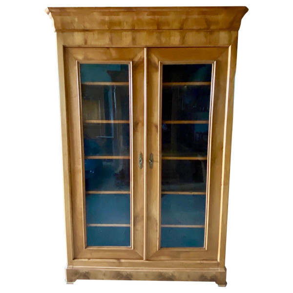 Louis Philippe bookcase in cherry wood