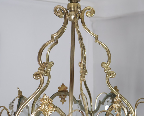 Lanterne en bronze doré milieu XIXe siècle 