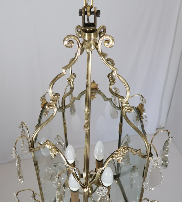 Lanterne en bronze doré milieu XIXe siècle 