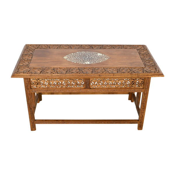 Oriental Folding Table in Exotic Wood – Early 20th Century