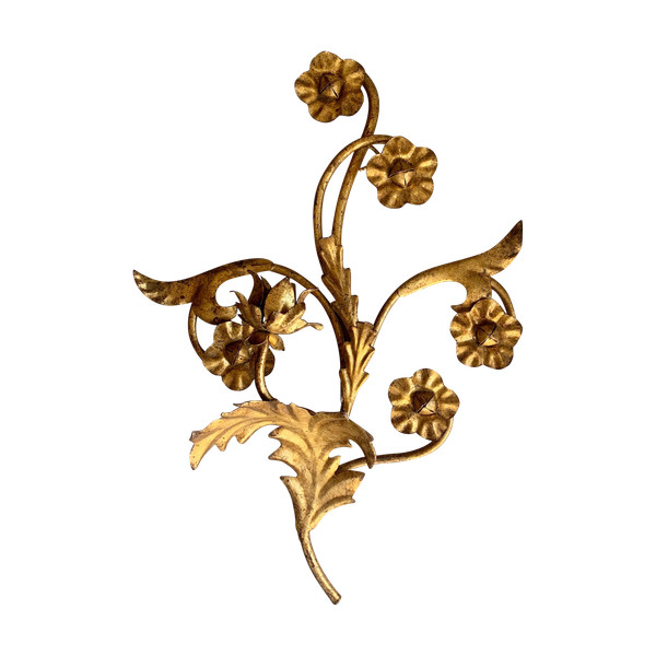 Gold metal wall decoration