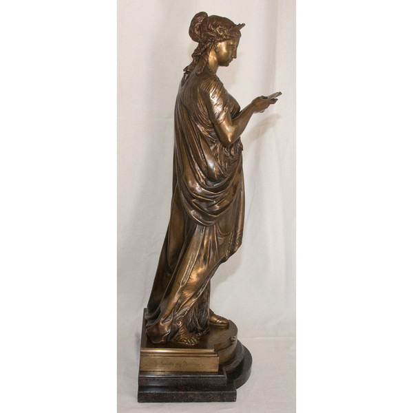 Bronzo Il lettore L Grégoire 1840-1890