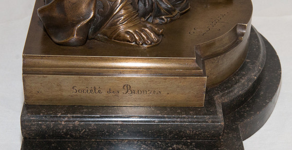 Bronzo Il lettore L Grégoire 1840-1890