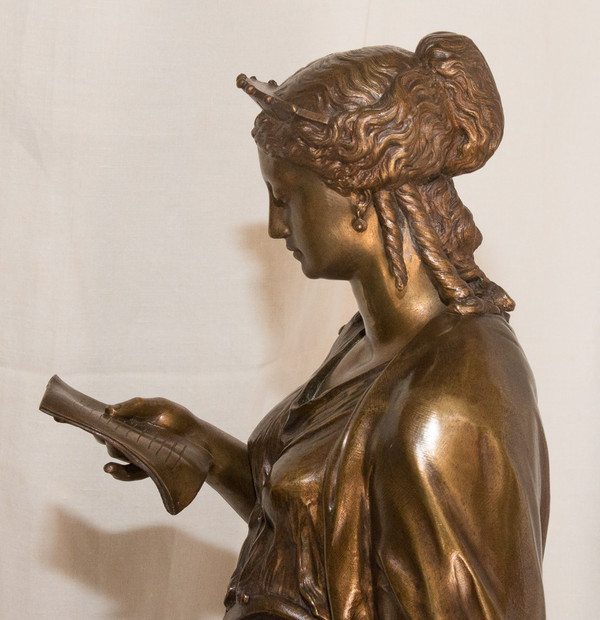 Bronzo Il lettore L Grégoire 1840-1890