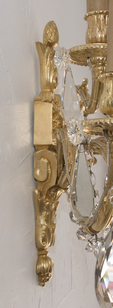 Pair Of Gilt Bronze Sconces Napoleon III Period