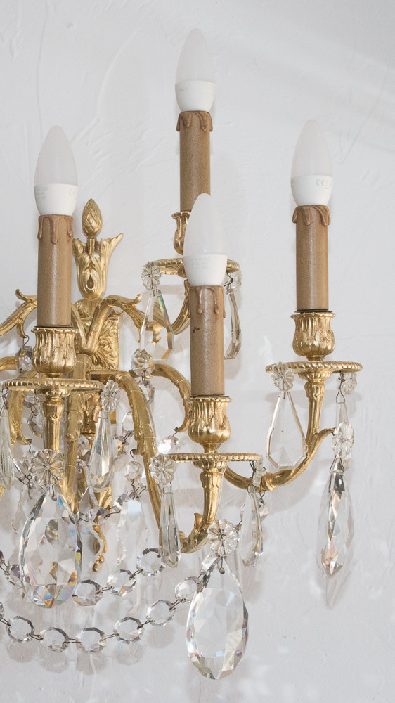 Pair Of Gilt Bronze Sconces Napoleon III Period