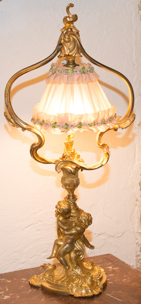 Lampe De Salon En Bronze Doré Maurice Thibault  Paris 