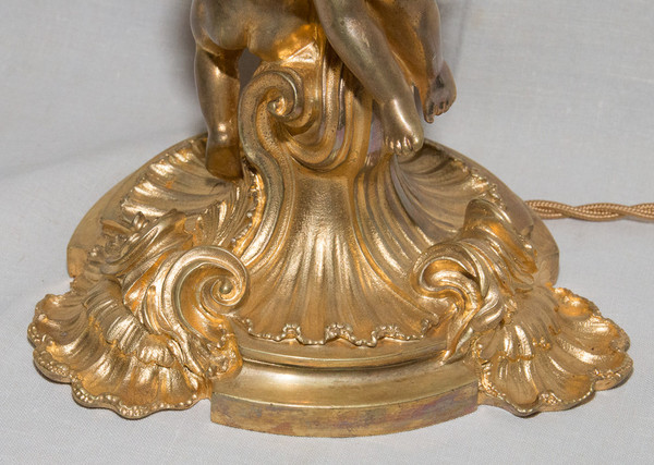 Lampe De Salon En Bronze Doré Maurice Thibault  Paris 