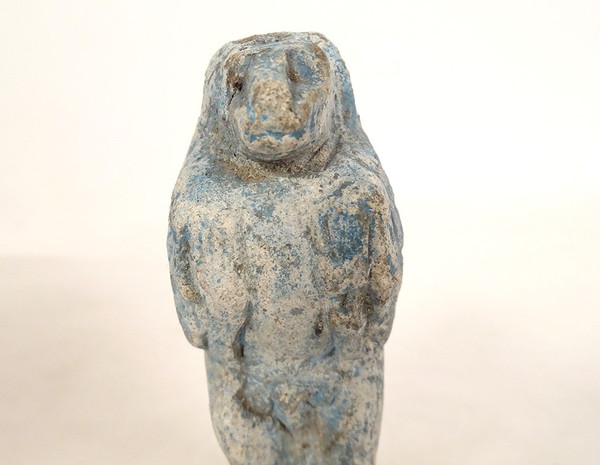 Statuette Funéraire égyptienne Dieu Thot Babouin Egypte Amulette Terre