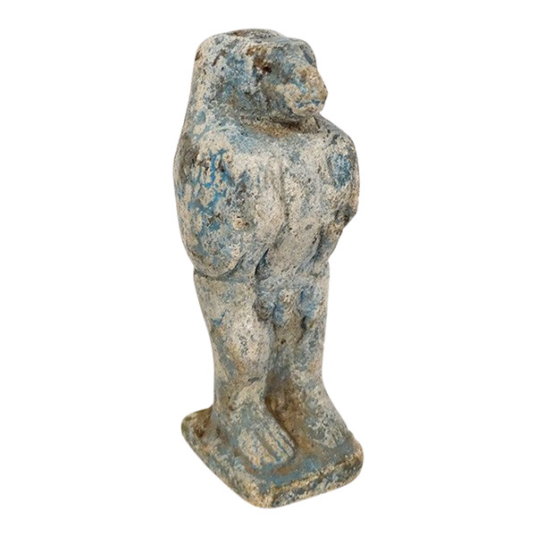 Statuette Funéraire égyptienne Dieu Thot Babouin Egypte Amulette Terre