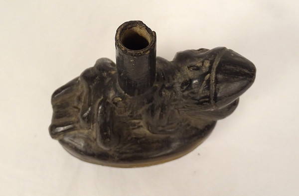 Erotic Pre-Columbian Vase Characters Culture Chimu Peru Terracotta Black