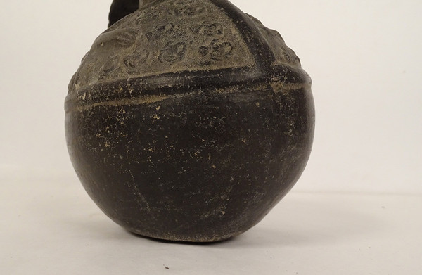 Präkolumbianische anthropomorphe Vase Chimu Man Peru Terrakotta Expo Nantes