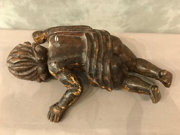 Très bel objet en bois sculpté décoratif d'époque 18 ème 