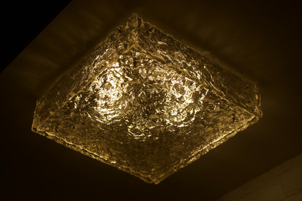 Brutalist ceiling light “Ice Glass”