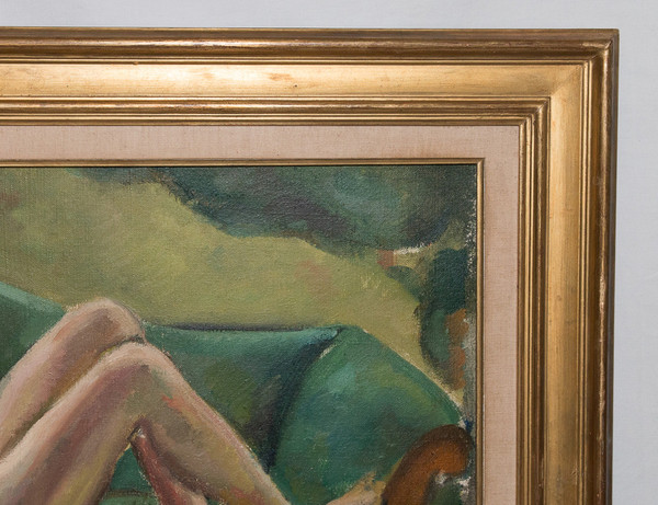   „Nackte Frau auf der Chaiselongue“ – Jules CAVAILLES datiert 1923