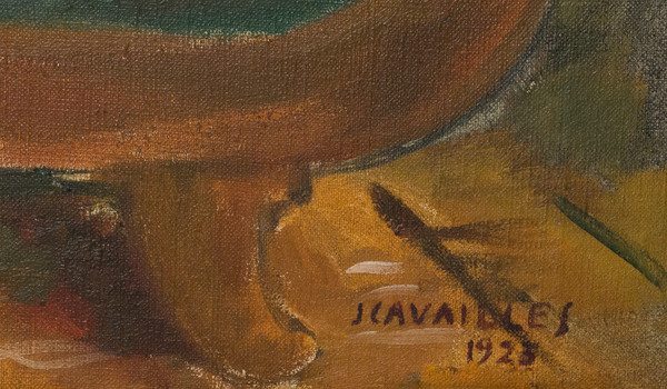   „Nackte Frau auf der Chaiselongue“ – Jules CAVAILLES datiert 1923