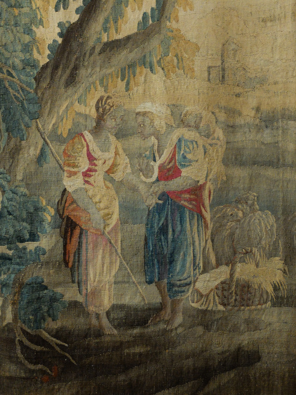 "La diseuse de bonne aventure" - Aubusson XVIIIème siècle