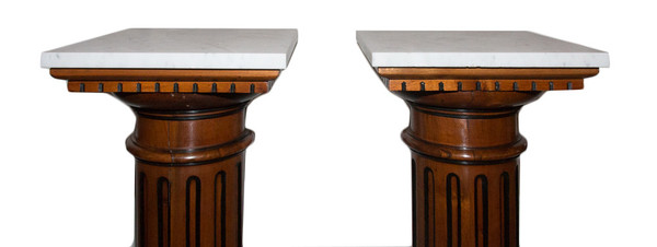Pair Of Louis XVI Style Columns Late 19th Century