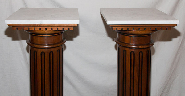 Pair Of Louis XVI Style Columns Late 19th Century