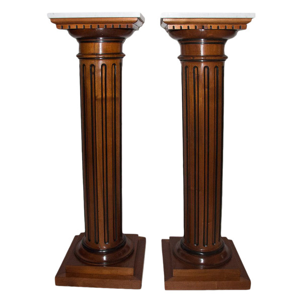 Pair Of Louis XVI Style Columns Late 19th Century