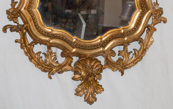 Miroir En Bois Doré  époque Napoléon III
