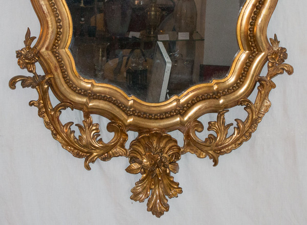 Miroir En Bois Doré  époque Napoléon III