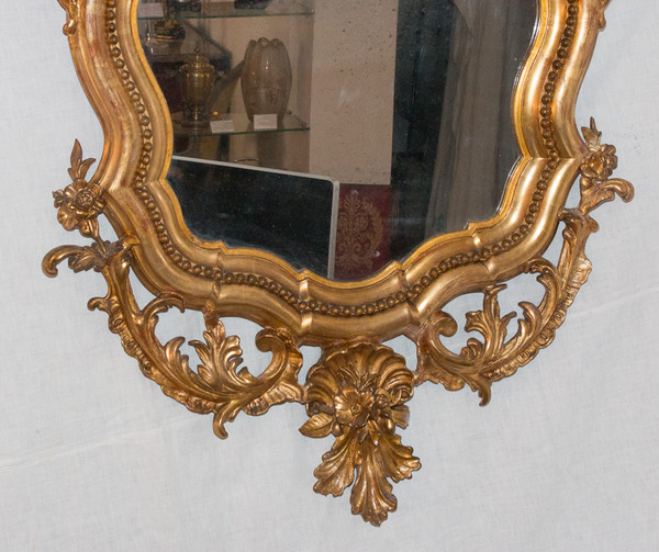 Miroir En Bois Doré  époque Napoléon III