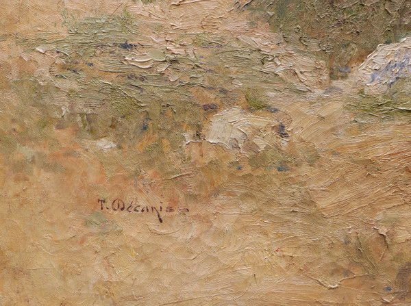 Théophile Henri DÉCANIS, Amandiers en fleurs, Provence
